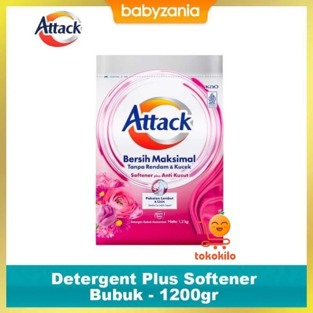 Attack Plus Softener Anti Kusut Deterjen Bubuk 1,2kg