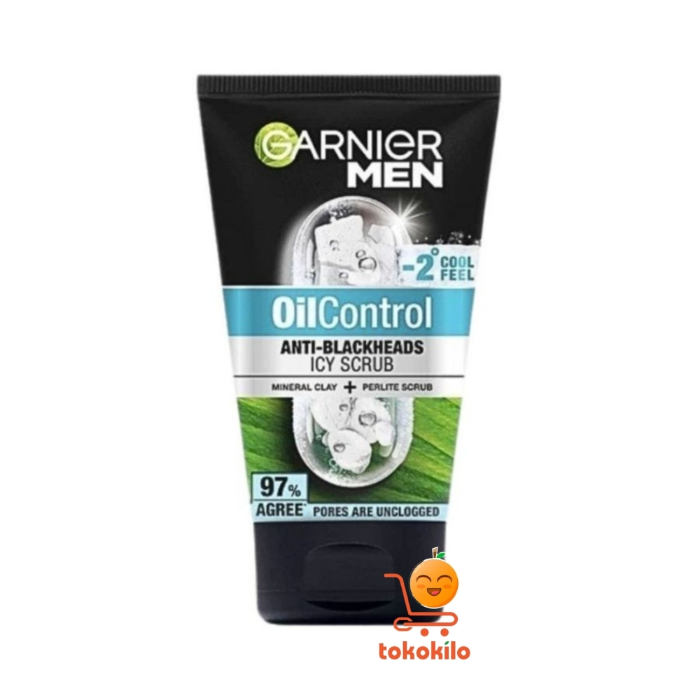 Garnier Men Oil Control Anti-Blackheads Icy Scrub 50ml, 100ml