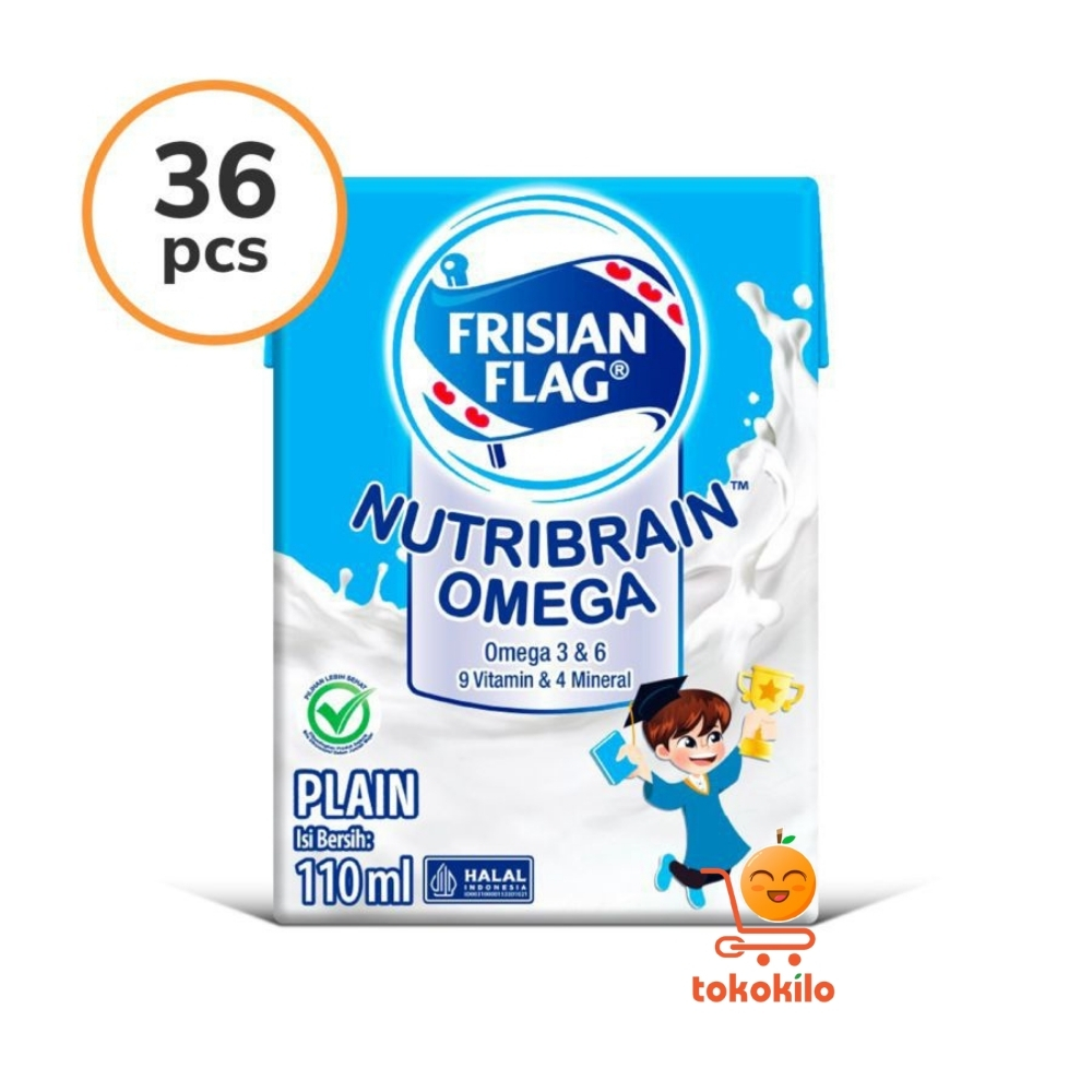 FrisianFlag Nutribrain Omega rasa Plain 110ml, 180ml