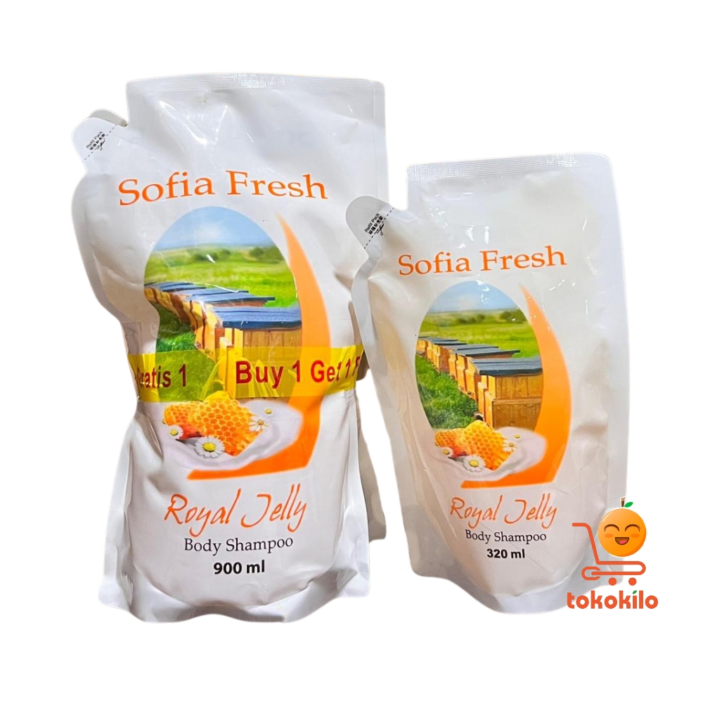 Sofia Fresh Royal Jelly Body Shampoo 320ml, 900ml BANDED (Beli 1 GRATIS 1)