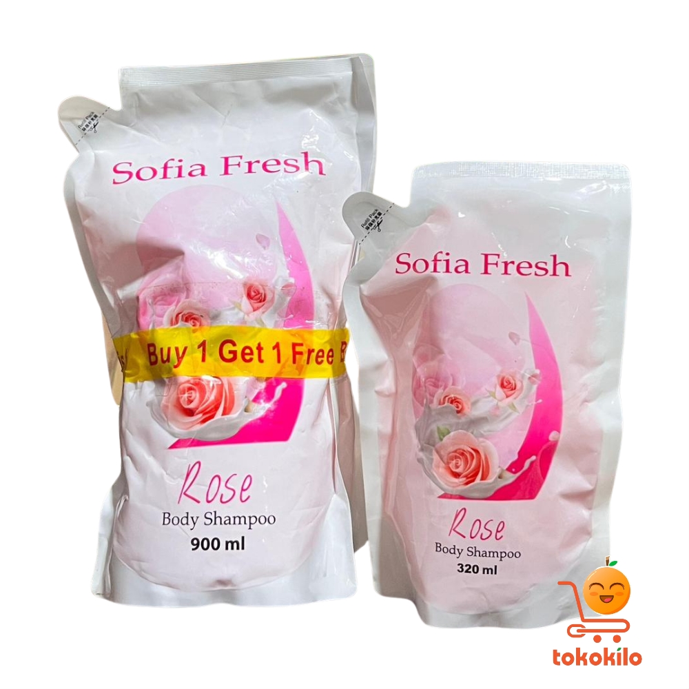 Sofia Fresh Rose Body Shampoo 320ml, 900ml BANDED (Beli 1 GRATIS 1)