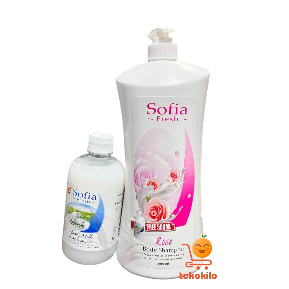 Sofia Fresh Rose Body Shampoo 2 L BANDED (Beli 1 GRATIS Body Shampoo 500ml)