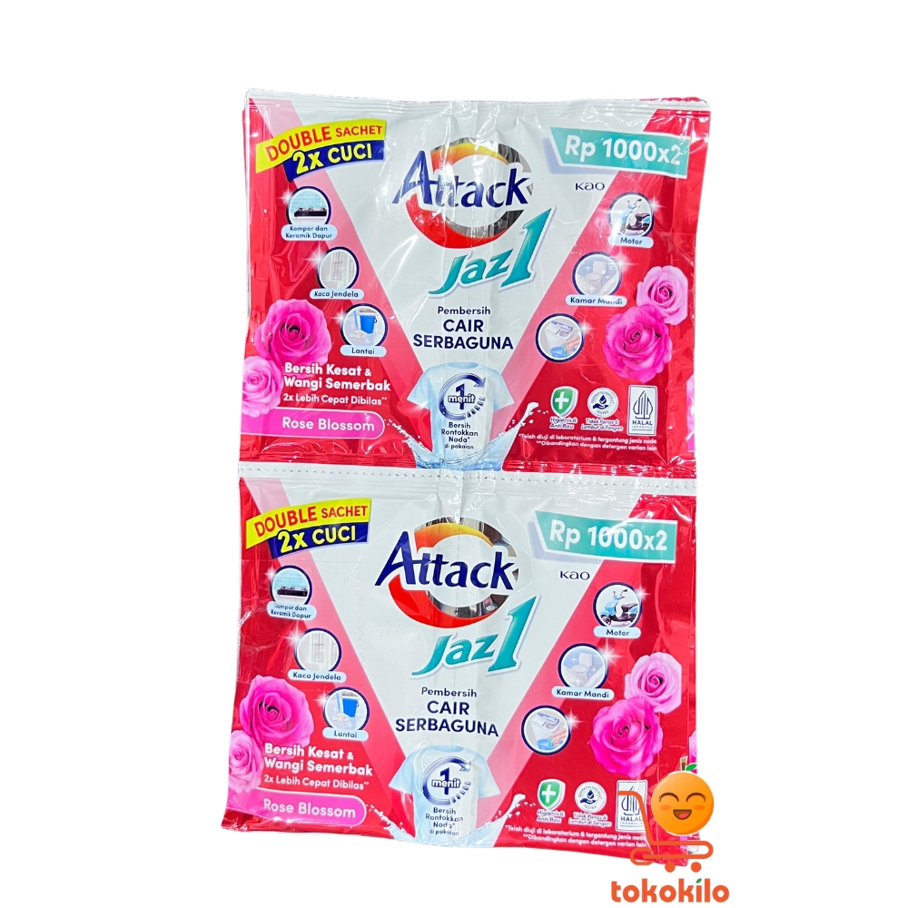 Attack Jaz1 Pembersih Cair Serbaguna Rose Blossom 76gr