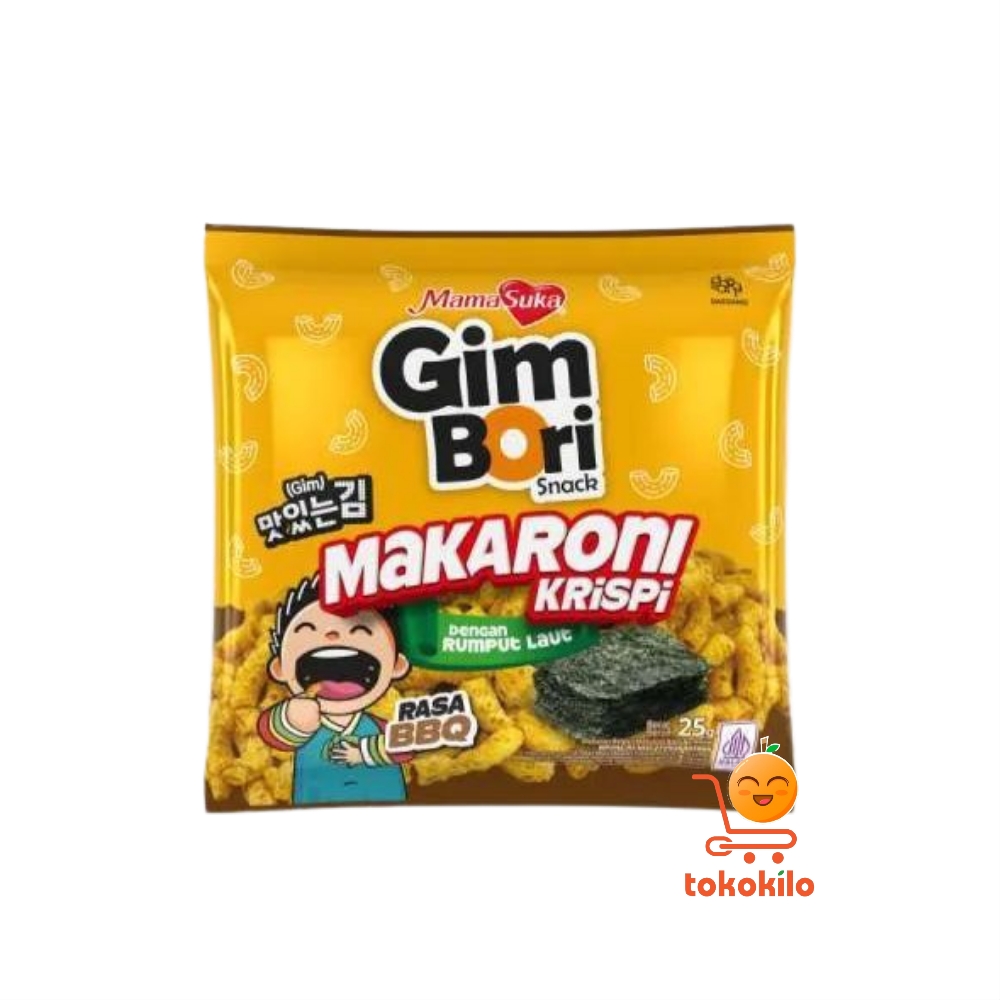 MamaSuka GimBori Snack Makaroni Krispi rumput laut rasa BBQ 25gr